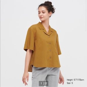 UNIQLO - open collar short sleeve shirt - XL